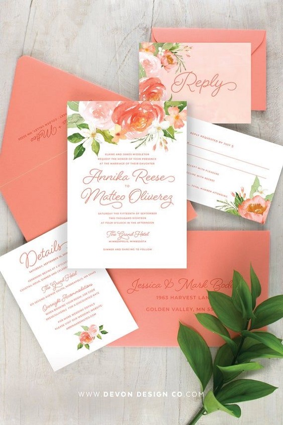 coral wedding stationery for blue wedding colors 2023 royal blue and coral