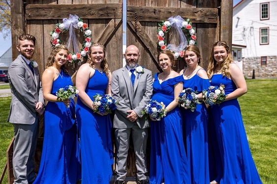 Royal Blue and Coral Wedding Colors 2023, Royal Blue Bridesmaid