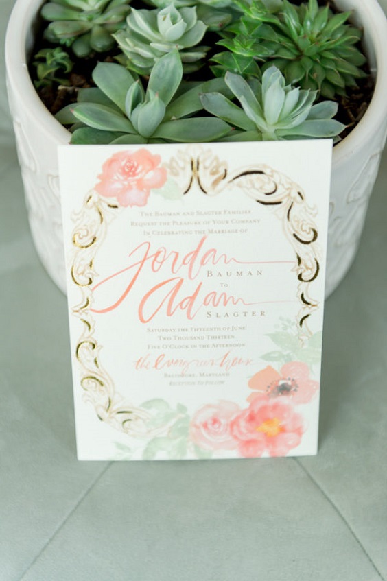 Wedding Invitations for Sage Green and Peach June Wedding Color Palettes 2023