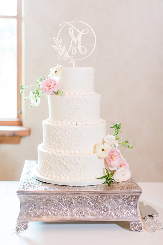 Wedding Cake for Dusty Blue and Blush June Wedding Color Palettes 2023