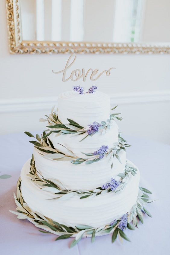 Wedding Cake Decorations for Lilac and Grey June Wedding Color Palettes 2023