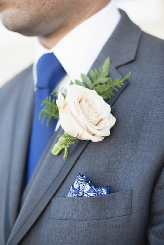 Royal Blue Groom Tie, Blush Corsages for Royal Blue and Blush Wedding Color Palettes 2023