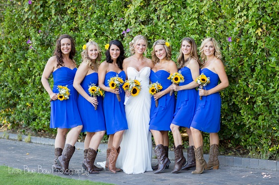 Royal Blue and Yellow Wedding Color Palettes 2023, Royal Blue Bridesmaid Dresses, Yellow Bouquets