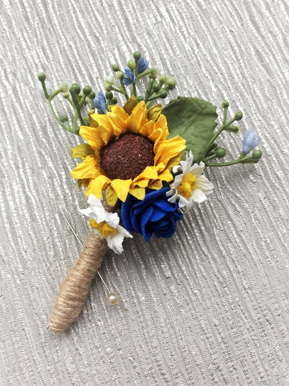 Yellow Corsages for Royal Blue and Yellow Wedding Color Palettes 2023