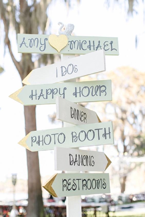 mint green wedding direction sign for green wedding theme 2023 mint green colors