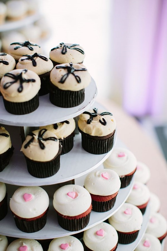 Wedding Desserts for Pink and Black March Wedding Color Combinations 2023