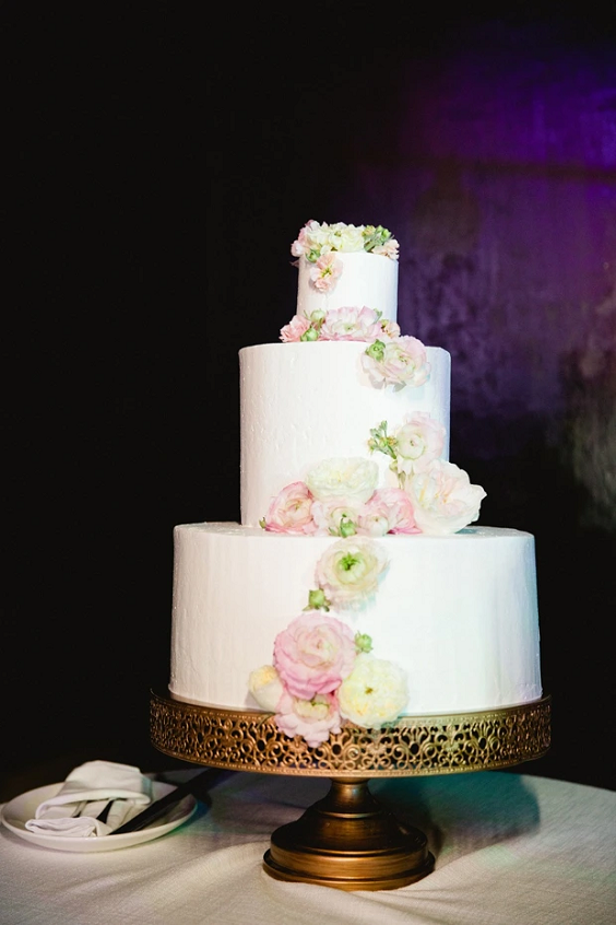 Wedding Cake with Blush Decorations for Black, White and Blush Wedding Color Combos 2023