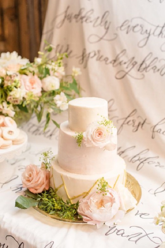 Wedding Cake for Blush and Peach July Wedding Color Combinations 2023
