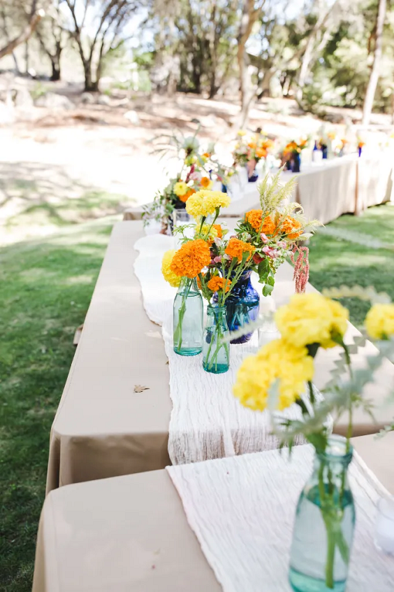 Wedding Centerpieces for Yellow and Orange July Wedding Color Combinations 2023