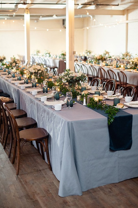 grey wedding tablecloth and navy blue wedding napkins for navy blue wedding themes for 2023 navy blue and grey