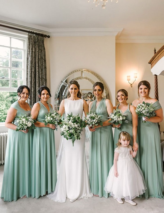 sage green bridesmaid dresses white bridal gown for navy blue wedding themes for 2023 navy blue and sage green