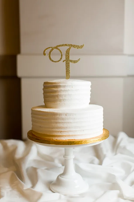 Wedding Cake for White, Black and Gold December Wedding Color Combos 2023