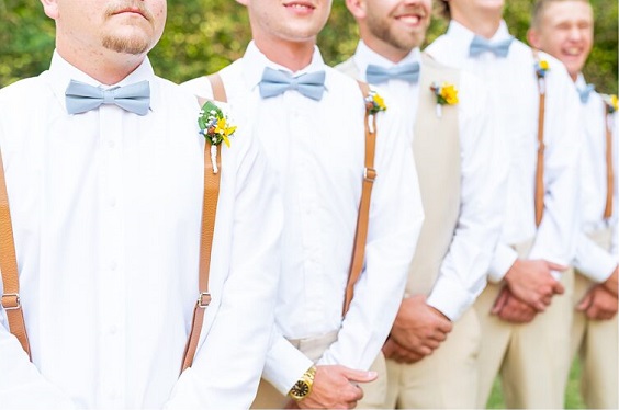 dusty blue groomsmen bowties for dusty blue wedding themes for 2023 dusty blue and yellow