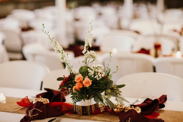 Orange Centerpieces for Burgundy, Orange and Navy Blue Fall Wedding Color Palettes 2024
