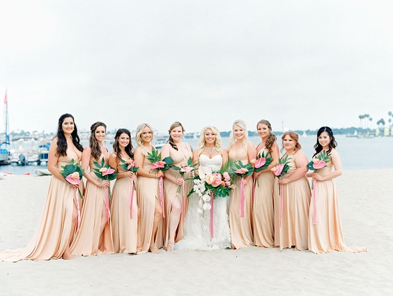 Hot pink and gold wedding dresses top