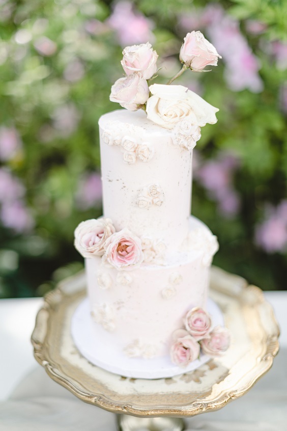 Wedding Cake for Dusty Rose and Blue Spring Wedding Color Combos 2024