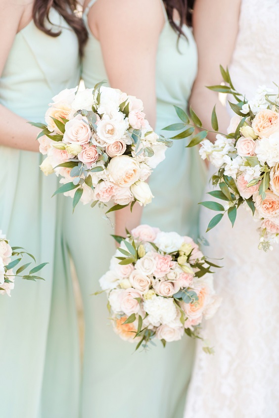 Blush Wedding Bouquets for Sage Green and Blush Wedding Color Palettes 2024