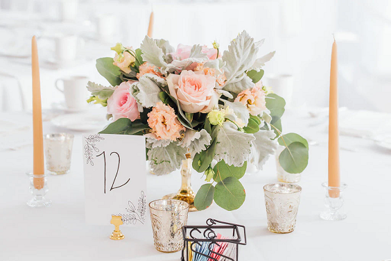 Wedding Table Centerpieces for Sage Green and Blush Wedding Color Palettes 2024