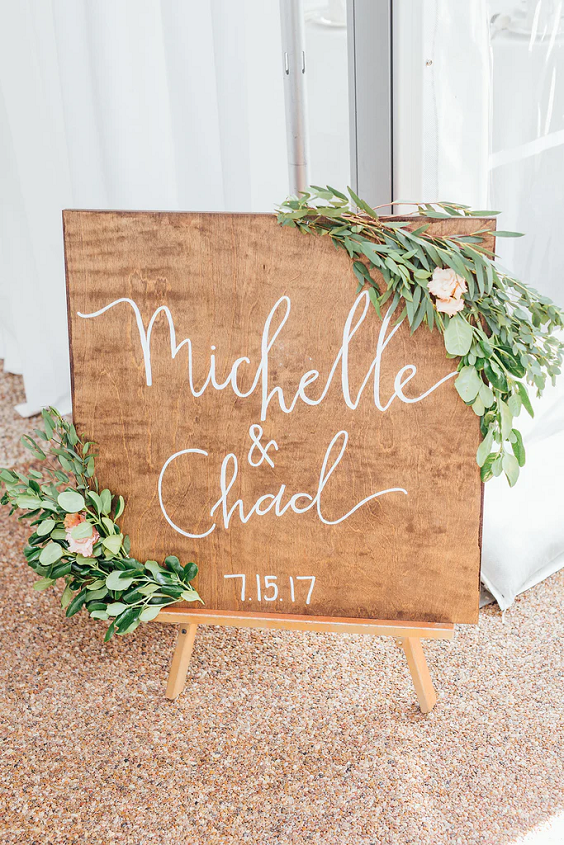 Wedding Welcome Board for Sage Green and Blush Wedding Color Palettes 2024