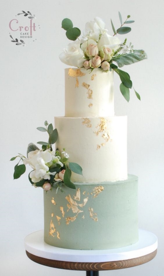 Wedding Cake for Sage Green and Gold Wedding Color Palettes 2024