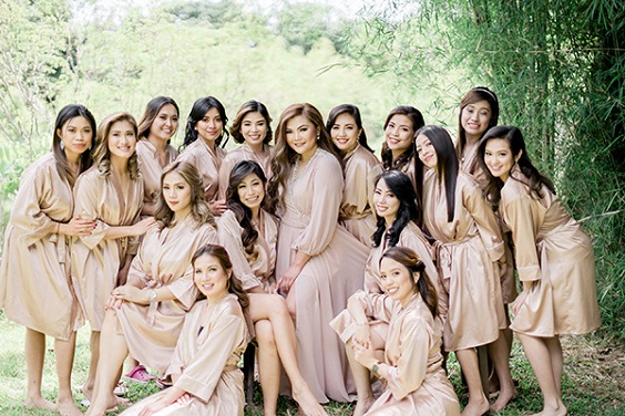 gold bridesmaid robes for emerald green wedding color schemes for 2024 emerald green and gold
