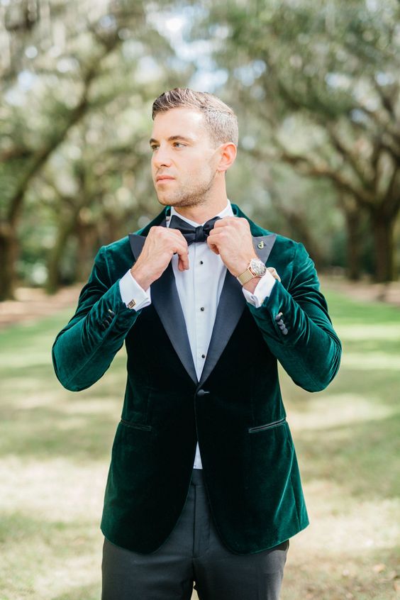 emerald green bridegroom suit for emerald green wedding color schemes for 2024 emerald green and purple