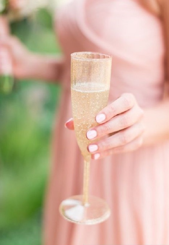 Golden Wine Glass for Light Pink and Gold June Wedding Color Palettes 2023