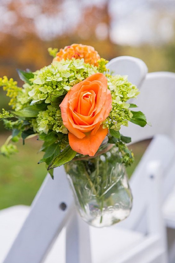 Flower Decorations for Green and Orange Wedding Themes 2023