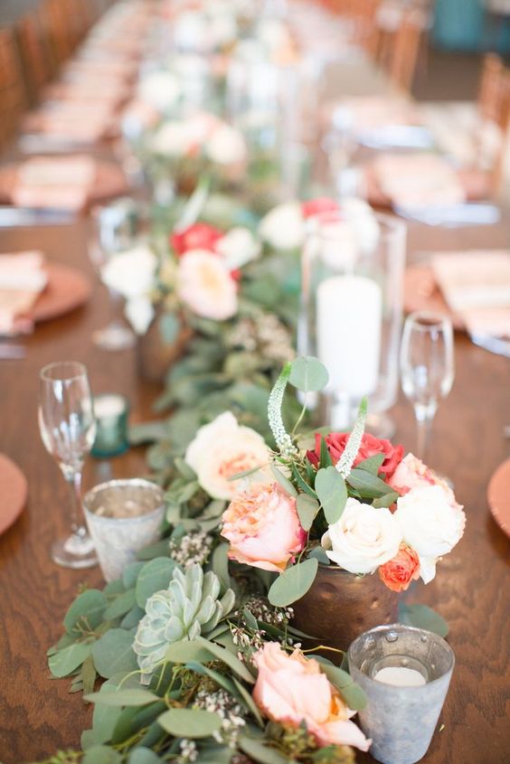 Wedding Centerpieces for Sage Green and Peach Wedding Colors for 2023