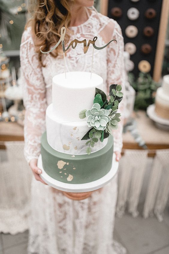 Wedding Cake for Sage Green Bohemian Wedding Colors for 2023