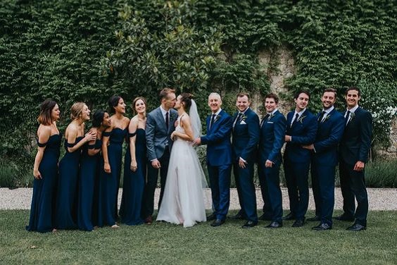 navy blue bridesmaid dresses for navy blue wedding colors 2023 navy blue and green