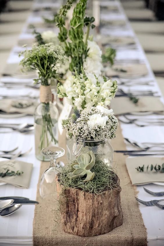 Wedding Table Decorations for Sage Green Country Wedding Colors for 2024