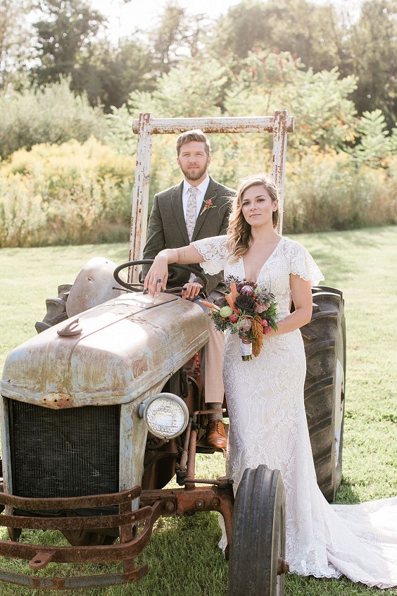 bridal gown for 8 awesome outdoor wedding venue ideas 2024 farm wedding