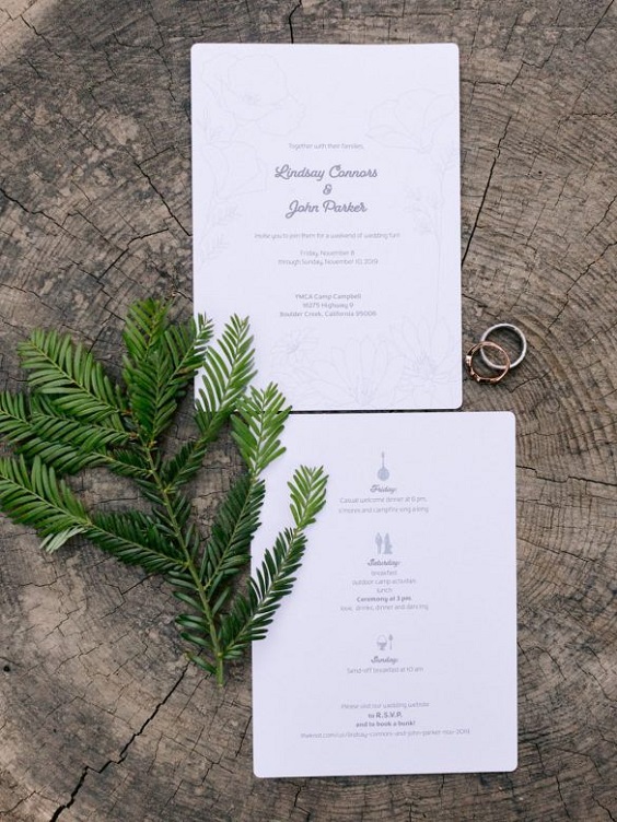 wedding invitations for 8 awesome outdoor wedding venue ideas 2024 camp wedding