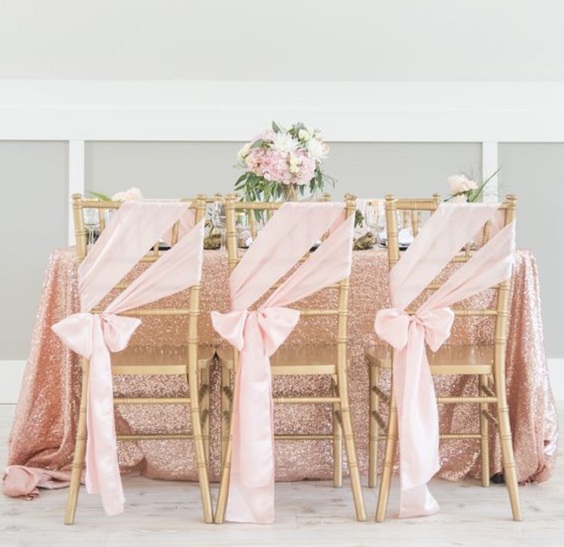 Wedding Table Decorations for Blush and Rose Gold Wedding Theme 2024