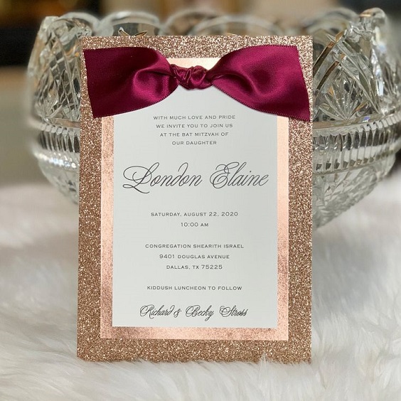 Wedding Cards for Burgundy and Rose Gold Wedding Theme 2024