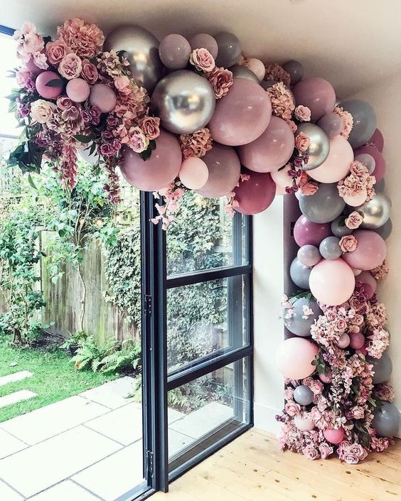 Wedding Ceremony Arch Decorations for Mauve and Grey Wedding Colors for 2024