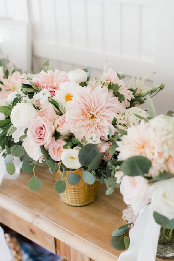 wedding flower decorations for 8 popular may wedding color ideas 2024 sage and blush wedding