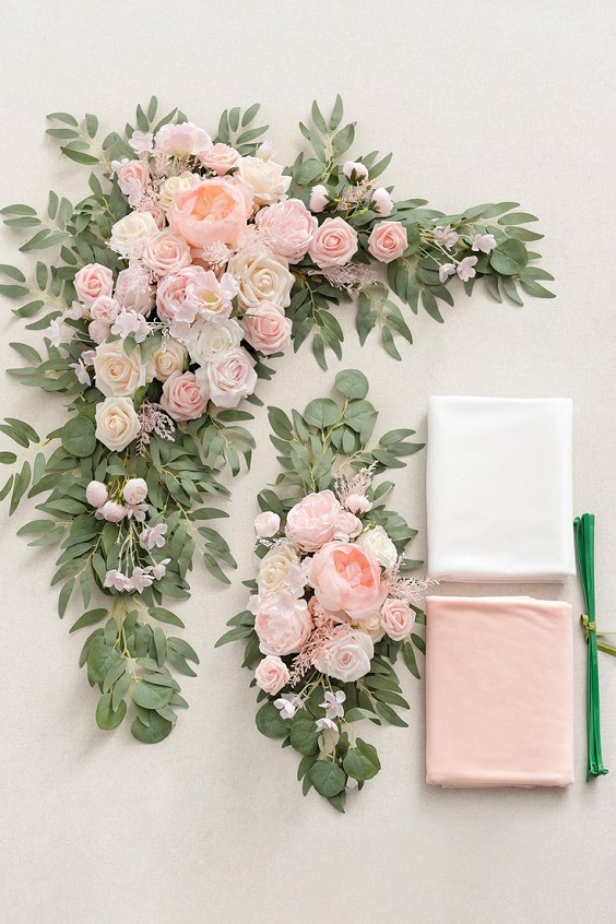 blush flower decorations for 8 popular may wedding color ideas 2024 blush sage and navy wedding