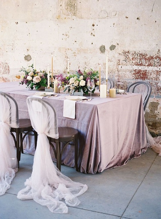 dusty rose and lilac table runners for 8 popular may wedding color ideas 2024 dusty rose lilac and blue wedding