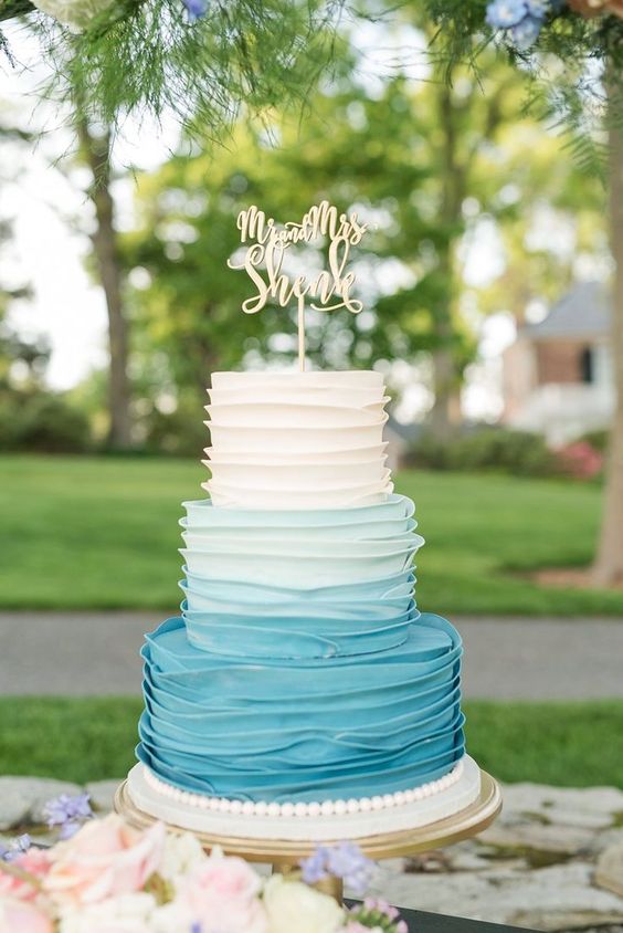 Teal and White Wedding Cake for  White and Light Grey Wedding Color Combos 2024