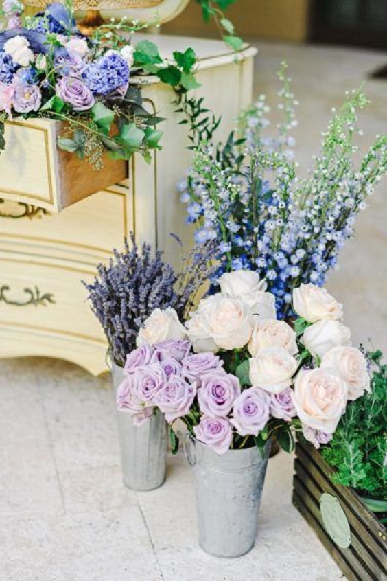 Lavender Decorations for Lavender and Light Grey October Wedding Color Palettes 2024