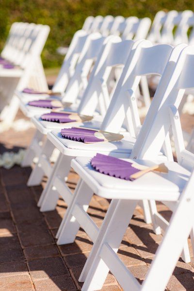 Purple Fans for Shades of Purple Beach Wedding Color Combos 2024