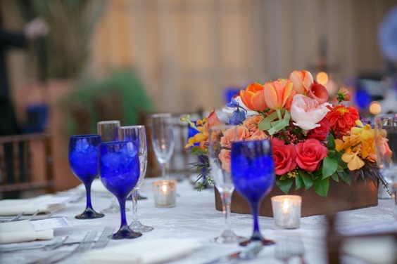 royal blue wedding cups and coral flower wedding centerpieces for royal blue wedding colors 2024 royal blue and coral