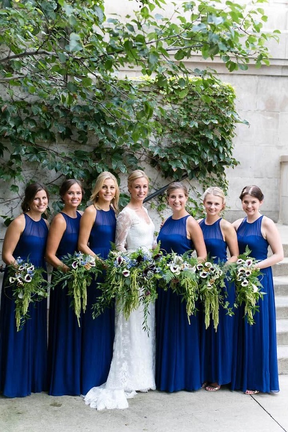 royal blue bridesmaid dresses white bridal gown for royal blue wedding colors 2024 royal blue and gold