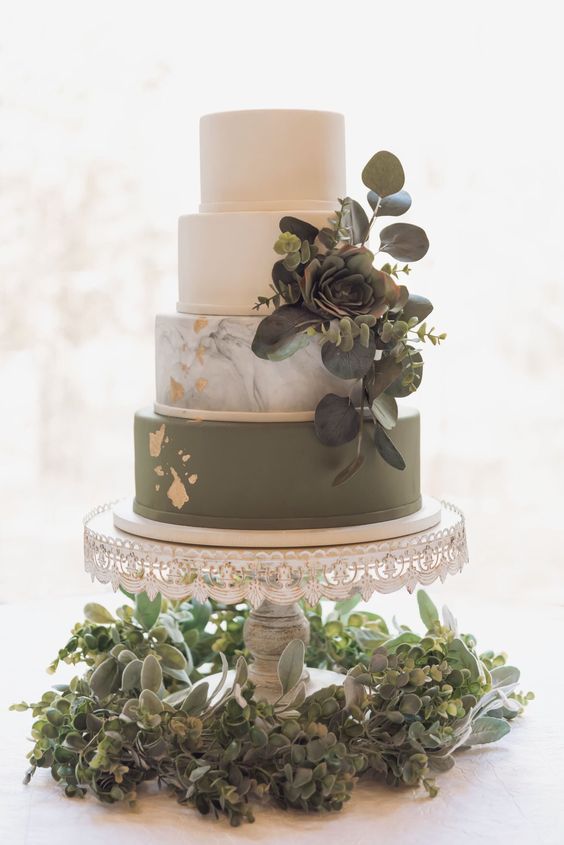 Sage Green Wedding Cake for Champagne and Sage Green Wedding Color Combos 2024