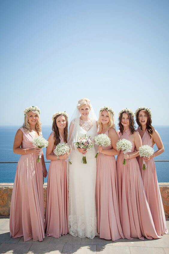 Bridesmaid Dresses for Dusty rose pink wedding
