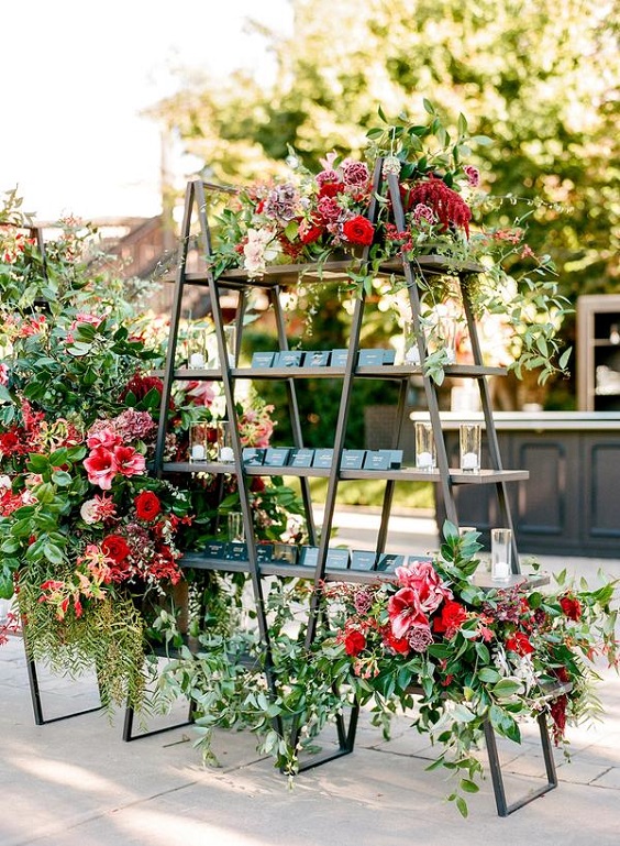 Outdoor Wedding Decorations for Red and Greenery Wedding Color Combinations 2024