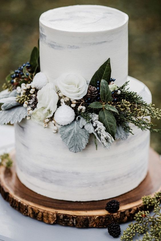 Wedding Cake for Shades of Grey and White February Wedding Color Palettes 2024