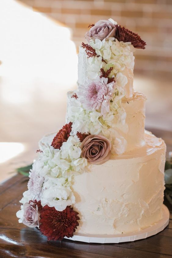 Wedding Cakes for for Dusty Rose, Terracotta and Grey February Wedding Color Palettes 2024